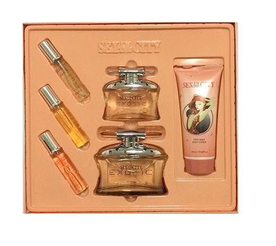 Sex In The City Feelings Exotic Perfume 6 pieces Gift Set by New Style for women